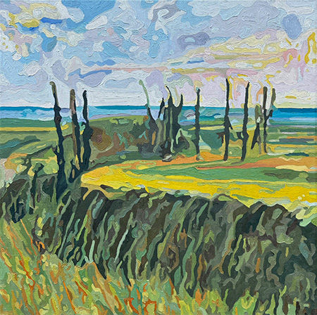 Glauberg, Öl auf Leinwand 50 x 50 cm, William Greenwood 2025